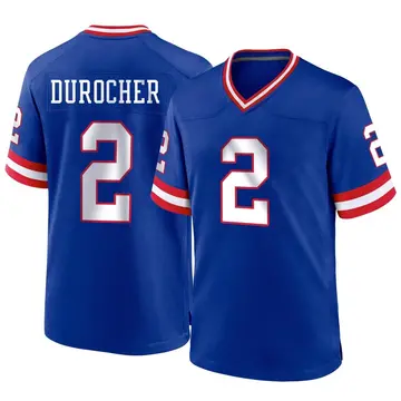 Nike Leo Durocher Youth Game New York Giants Royal Classic Jersey