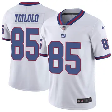 Nike Levine Toilolo Men's Limited New York Giants White Color Rush Jersey