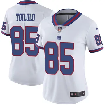 Nike Levine Toilolo Women's Limited New York Giants White Color Rush Jersey