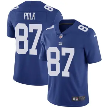 Nike Makai Polk Men's Limited New York Giants Royal Team Color Vapor Untouchable Jersey