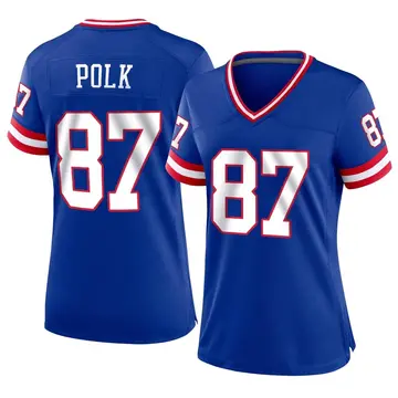 Nike Makai Polk Women's Game New York Giants Royal Classic Jersey