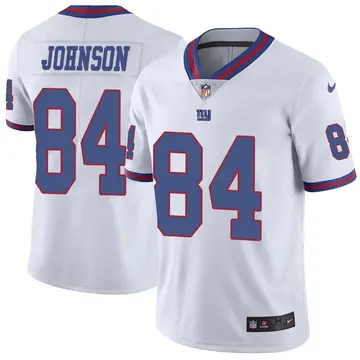Nike Marcus Johnson Men's Limited New York Giants White Color Rush Jersey