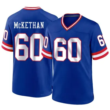 Nike Marcus McKethan Men's Game New York Giants Royal Classic Jersey