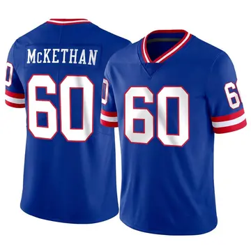 Nike Marcus McKethan Men's Limited New York Giants Classic Vapor Jersey