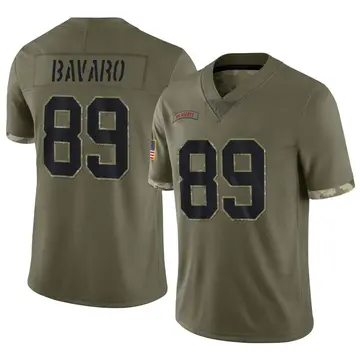 Nike Mark Bavaro Men's Limited New York Giants Olive 2022 Salute To Service Jersey