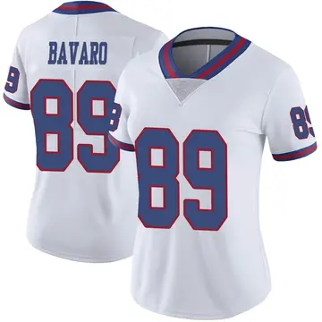 Nike Mark Bavaro Women's Limited New York Giants White Color Rush Jersey