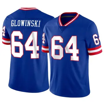 Nike Mark Glowinski Men's Limited New York Giants Classic Vapor Jersey