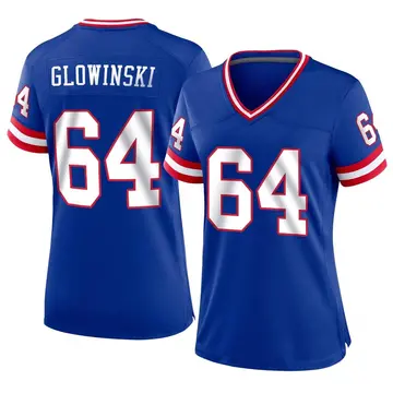 Nike Mark Glowinski Women's Game New York Giants Royal Classic Jersey