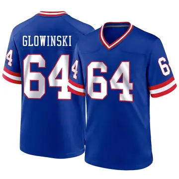 Nike Mark Glowinski Youth Game New York Giants Royal Classic Jersey