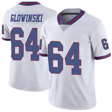 Nike Mark Glowinski Youth Limited New York Giants White Color Rush Jersey