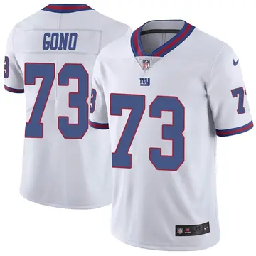 Nike Matt Gono Men's Limited New York Giants White Color Rush Jersey