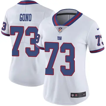 Nike Matt Gono Women's Limited New York Giants White Color Rush Jersey