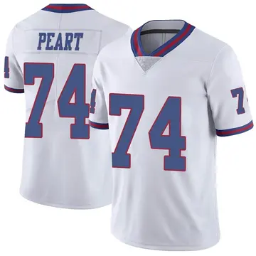 Nike Matt Peart Men's Limited New York Giants White Color Rush Jersey