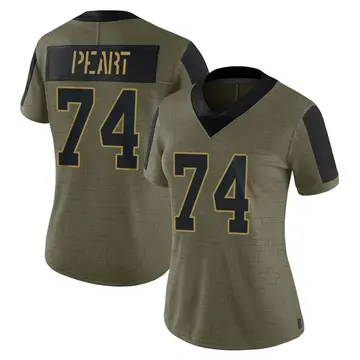 Nike Matt Peart Women's Limited New York Giants Olive 2021 Salute To Service Jersey