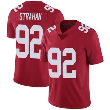 Nike Michael Strahan Men's Limited New York Giants Red Alternate Vapor Untouchable Jersey