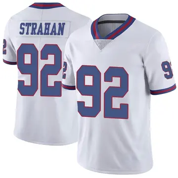 Nike Michael Strahan Men's Limited New York Giants White Color Rush Jersey