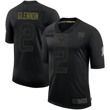 Nike Mike Glennon Men's Limited New York Giants Black 2020 Salute To Service Retired Jersey