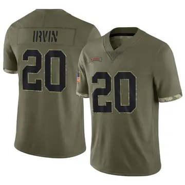 Nike Monte Irvin Youth Limited New York Giants Olive 2022 Salute To Service Jersey