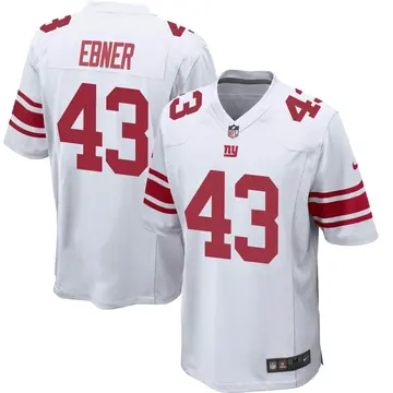 Nike Nate Ebner Youth Game New York Giants White Jersey