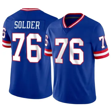 Nike Nate Solder Men's Limited New York Giants Classic Vapor Jersey