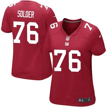 Nike Nate Solder Women's Game New York Giants Red Alternate Jersey
