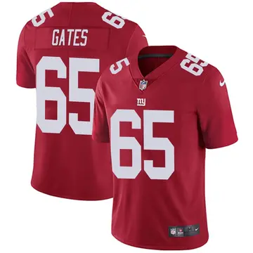 Nike Nick Gates Men's Limited New York Giants Red Alternate Vapor Untouchable Jersey