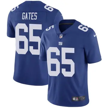 Nike Nick Gates Men's Limited New York Giants Royal Team Color Vapor Untouchable Jersey