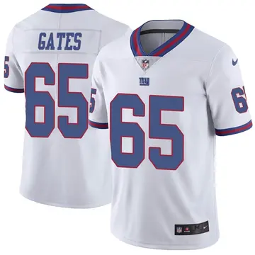 Nike Nick Gates Men's Limited New York Giants White Color Rush Jersey