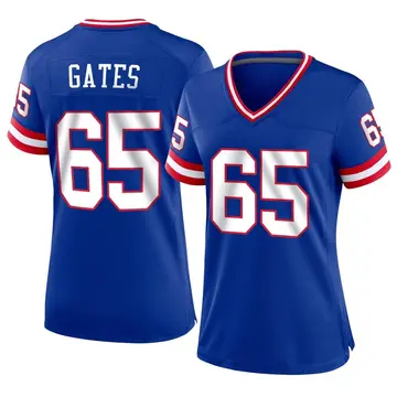 Nike Nick Gates Women's Game New York Giants Royal Classic Jersey