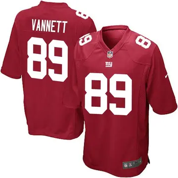 Nike Nick Vannett Men's Game New York Giants Red Alternate Jersey
