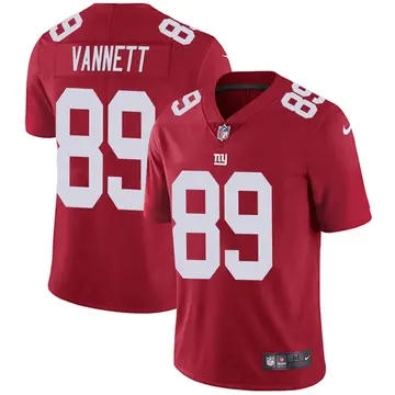 Nike Nick Vannett Men's Limited New York Giants Red Alternate Vapor Untouchable Jersey
