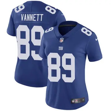 Nike Nick Vannett Women's Limited New York Giants Royal Team Color Vapor Untouchable Jersey