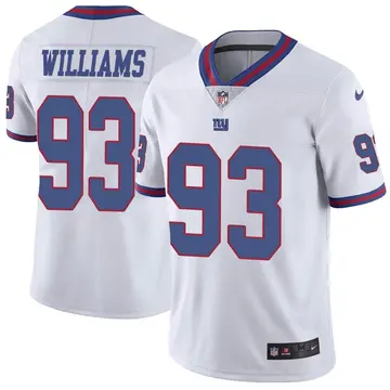 Nike Nick Williams Men's Limited New York Giants White Color Rush Jersey