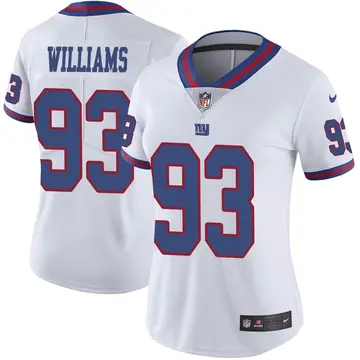 Nike Nick Williams Women's Limited New York Giants White Color Rush Jersey