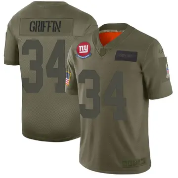 Nike Olaijah Griffin Men's Limited New York Giants Camo 2019 Salute to Service Jersey