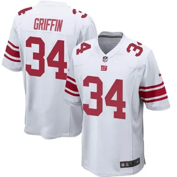 Nike Olaijah Griffin Youth Game New York Giants White Jersey