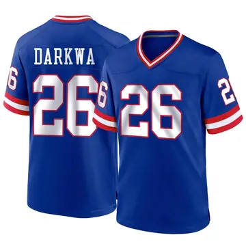 Nike Orleans Darkwa Men's Game New York Giants Royal Classic Jersey
