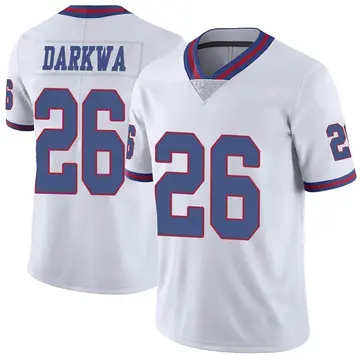 Nike Orleans Darkwa Men's Limited New York Giants White Color Rush Jersey