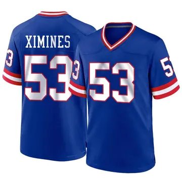 Nike Oshane Ximines Men's Game New York Giants Royal Classic Jersey