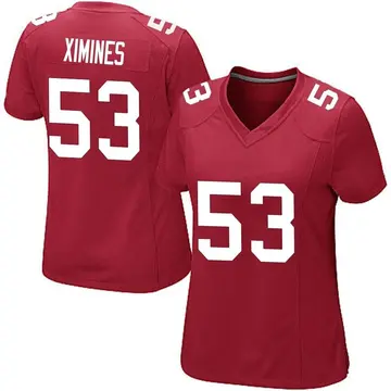 Nike Oshane Ximines Women's Game New York Giants Red Alternate Jersey