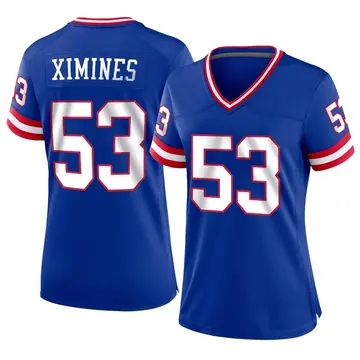Nike Oshane Ximines Women's Game New York Giants Royal Classic Jersey