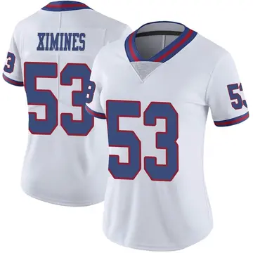 Nike Oshane Ximines Women's Limited New York Giants White Color Rush Jersey