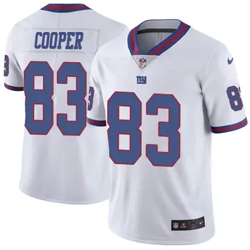 Nike Pharoh Cooper Men's Limited New York Giants White Color Rush Jersey