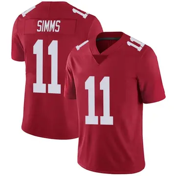 Nike Phil Simms Men's Limited New York Giants Red Alternate Vapor Untouchable Jersey