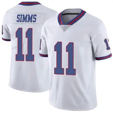 Nike Phil Simms Men's Limited New York Giants White Color Rush Jersey
