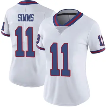 Nike Phil Simms Women's Limited New York Giants White Color Rush Jersey