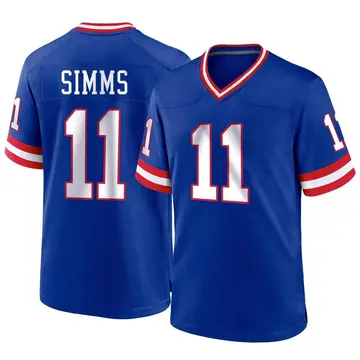 Nike Phil Simms Youth Game New York Giants Royal Classic Jersey