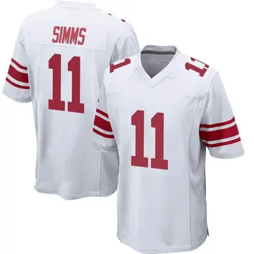 Nike Phil Simms Youth Game New York Giants White Jersey