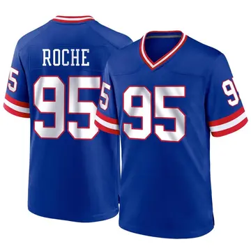 Nike Quincy Roche Men's Game New York Giants Royal Classic Jersey