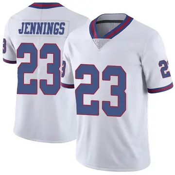 Nike Rashad Jennings Men's Limited New York Giants White Color Rush Jersey